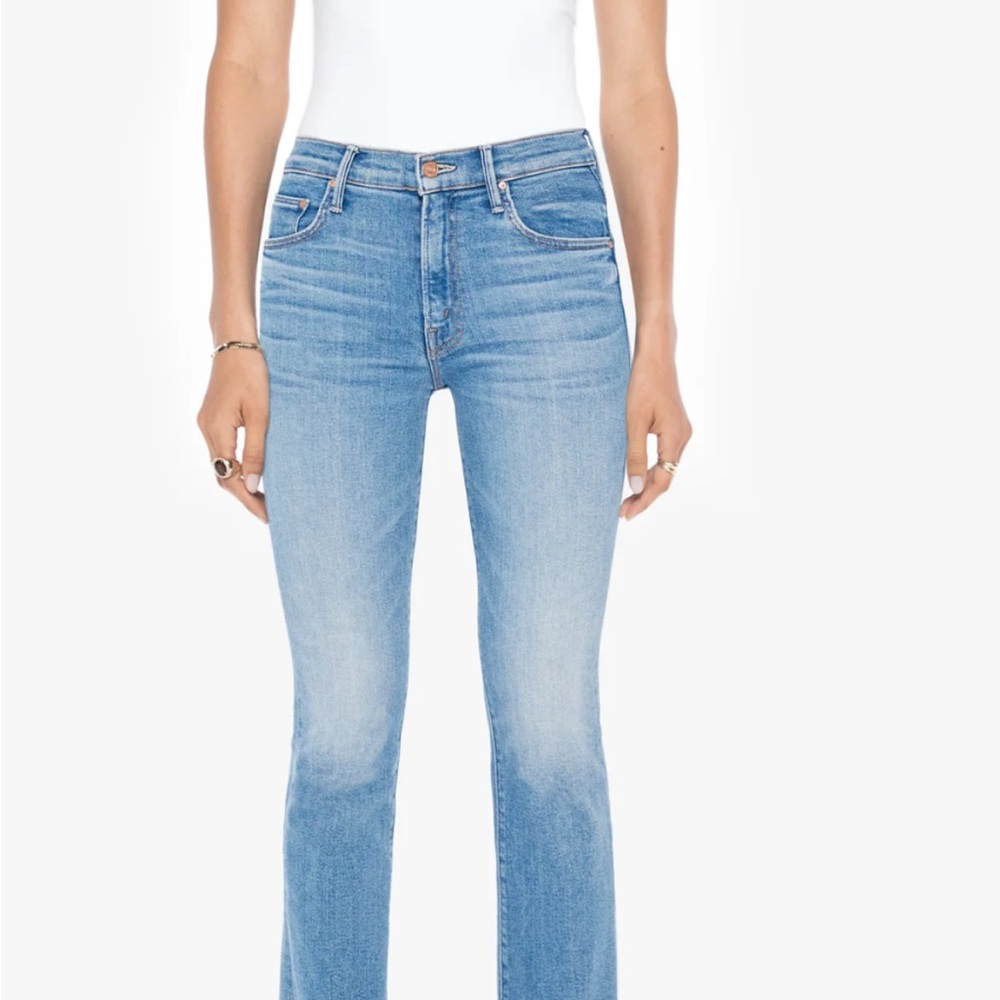 MOTHER Insider Crop Step Fray, Out of the Blue Color, Size 26